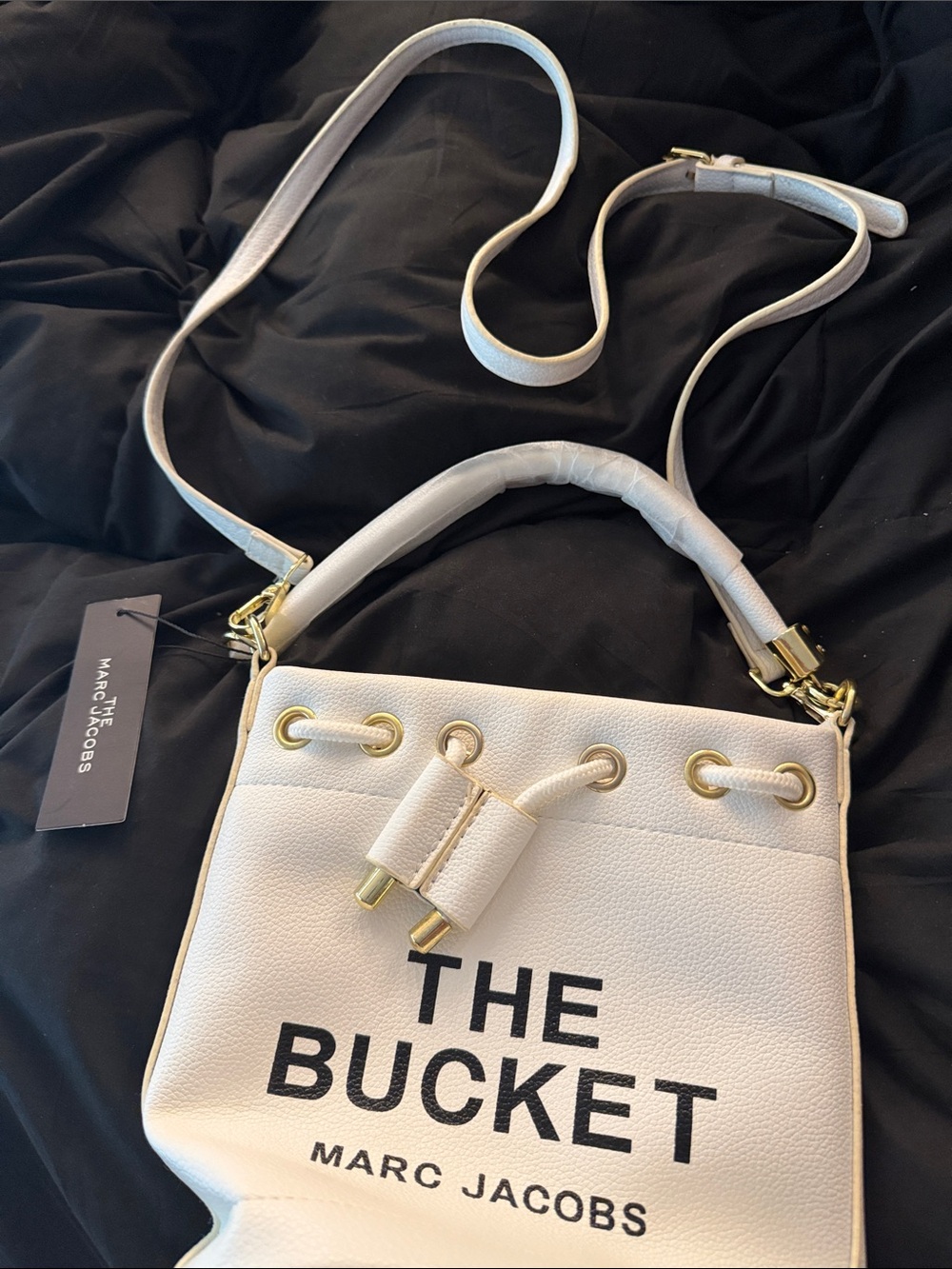 White Mini Bucket Bag